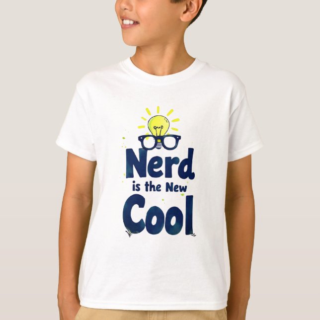T-shirt Nerd est le nouveau Cool - Lunettes Graphic School (Devant)