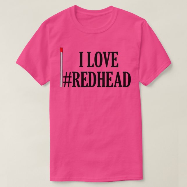 T-shirt Nerd que j'aime rousse (Design devant)
