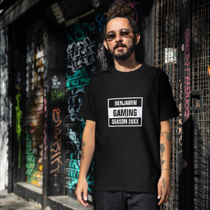 T-shirt Nerd saison de jeu 20XX noir