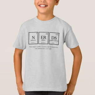 T-shirt Nerds éléments de table périodique chimie sur mesu