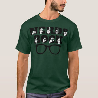 T-shirt Nerds rock Sign Language design