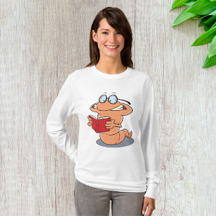 T-shirt Nerdy Bookworm Lire Un Livre