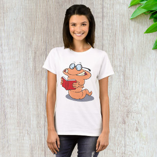 T-shirt Nerdy Bookworm Lire Un Livre