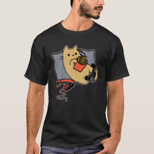 T-shirt Nerdy Gamer Chat amour pommes de terre T Shirt