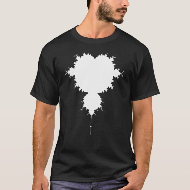 T-shirt Nerdy Mandelbrot White Fractal Chaos Physique Math (Devant)