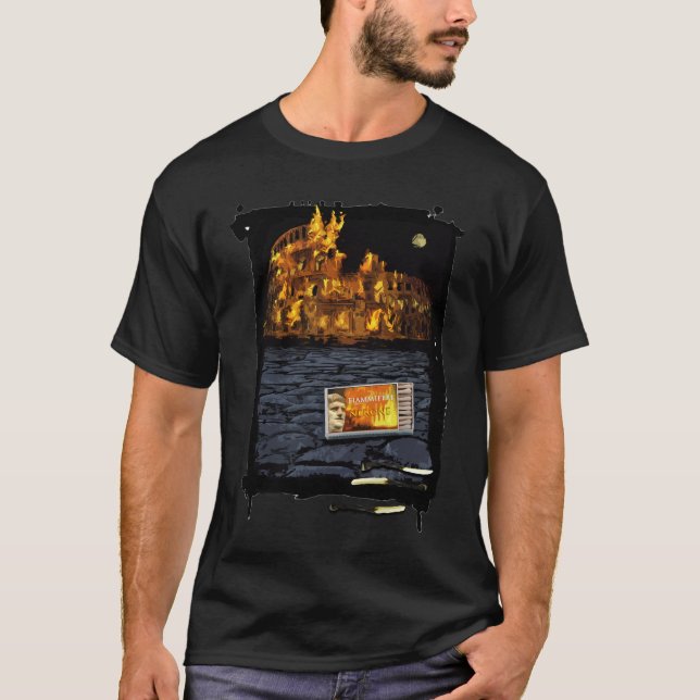T-shirt Nero brûle Rome, avec des allumettes.. Sweatshirt (Devant)