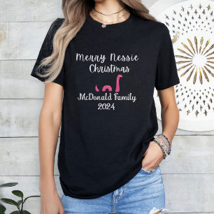 T-shirt Nessie personnalisable, chemise écossaise