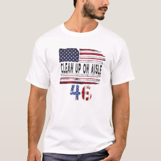 T-shirt Nettoyer Sur L'Aisle 46 Vintage Drapeau américain 