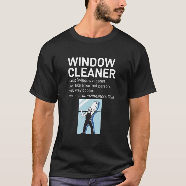 T-shirt Nettoyeur de fenêtre Lave-fenêtre Nettoyer les fen (Devant)