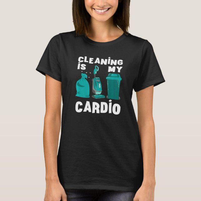 T-shirt Nettoyeur de vide Cardio Nettoyage de la corbeille (Devant)