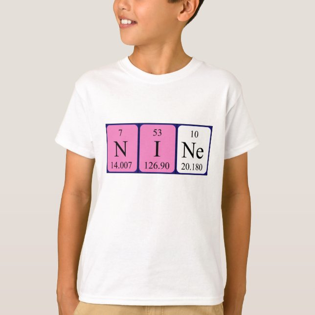 T-shirt Neuf chemise de nom périodique (Devant)