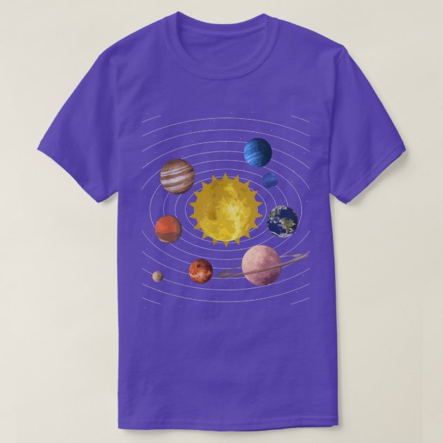 T-shirt Neuf Planètes Science Espace (Design devant)