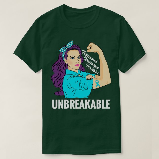 T-shirt Neuralgie Trigeminal Guerrier Conscience indestruc (Design devant)
