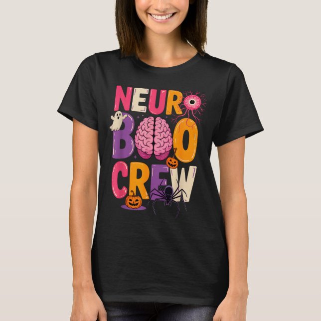 T-shirt Neuro Boo Crew Halloween Anatomical Brain Anatomy  (Devant)