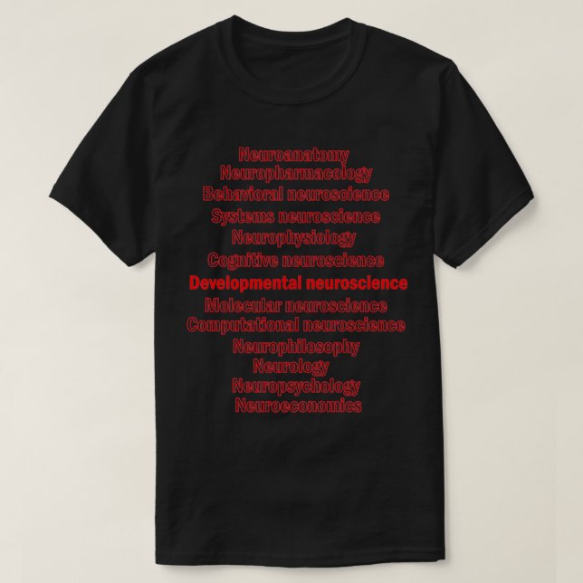 T-shirt Neuroanatomie Neuropharmacologie Neurososci compor (Design devant)