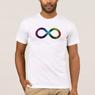 T-shirt Neurodiversité aquarelle infinie sur le noir