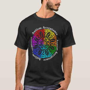 T-shirt Neurodiversité Autisme Acceptation Arc en ciel Man