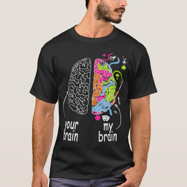 T-shirt Neurodiversité cerveau idée cadeau pour Dyslexia A (Devant)