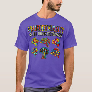 T-shirt Neurodiversité Penser différemment TDAH Sensibilis
