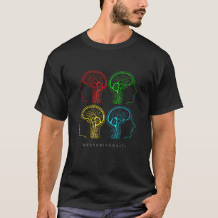 T-shirt Neurodiversité Pour Le TDAH Et L'Autisme Graphiqu