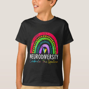 T-shirt Neurodiversité Spectre de l'autisme Asd Adhd Rainb
