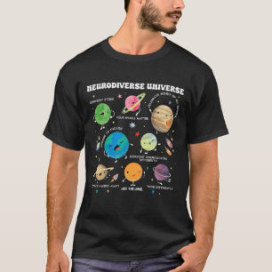 T-shirt Neurodiversité Universe Planet Sensibilisation sur