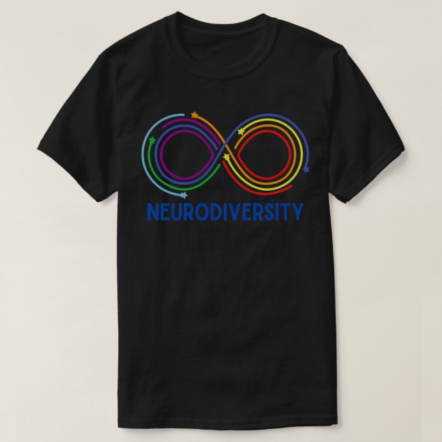 T-shirt Neurodiversité Urbain Bleu 1 (Design devant)
