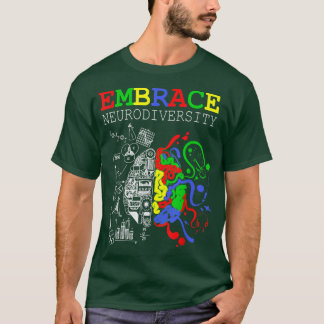 T-shirt Neurodiversity Embrasser l'autisme du TDAH ASD