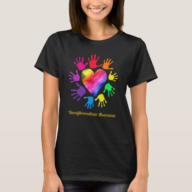 T-shirt Neurofibromatosis Awareness Hands Neurofibromatosi (Devant)