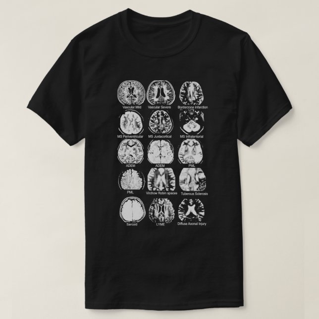 T-shirt Neurologie Cerveau Dvhh Pml (Design devant)