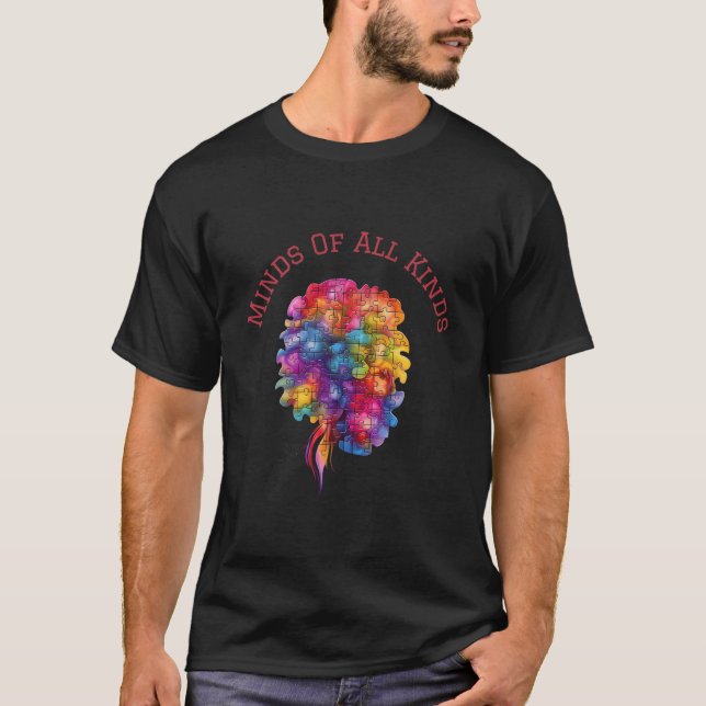T-shirt Neurospicy Minds Of All Kinds Neurodiversity Inclu (Devant)