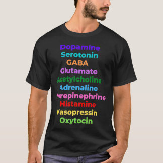 T-shirt Neurotransmetteurs Neuroscience Psychologie Biolog