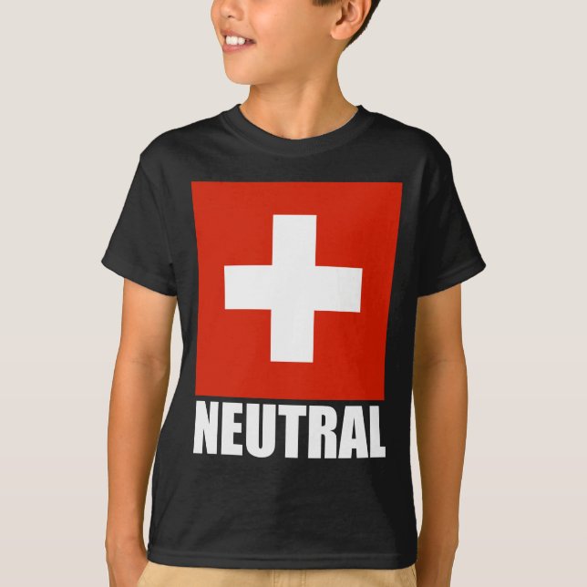 T-shirt NEUTRE (de drapeau suisse) (Devant)