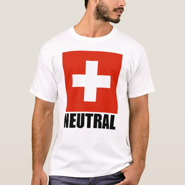 T-shirt NEUTRE (de drapeau suisse) (Devant)