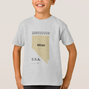 T-shirt - Nevada Map with Town