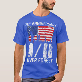 T-shirt Never Forget 911 20th Anniversary Patriot Day 2021