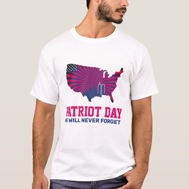 T-shirt Never Forget 911 20th Anniversary Patriot Day 2021 (Devant)