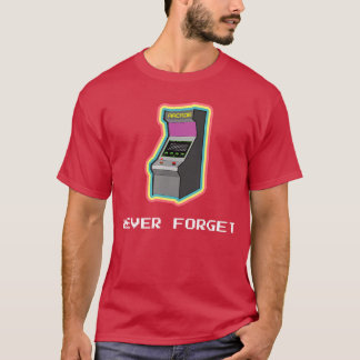 T-shirt Never Forget Arcade Games Vintage Retro Gaming Gam