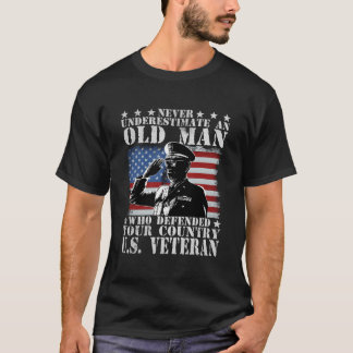 T-shirt Never Underestimate An Old Who Defended Your Count