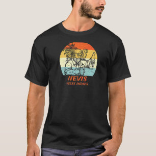 T-shirt Nevis West Indies Vintage Pirate & Parrot Vacances