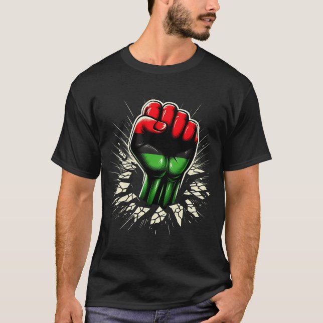 T-shirt New African Attire For Mens Boys Kids Pan African  (Devant)