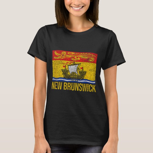 T-shirt New Brunswick Flag Canada  (Devant)