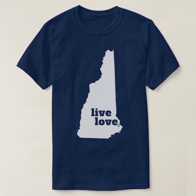 T-shirt New Hampshire Live Love New Hampshire (Design devant)