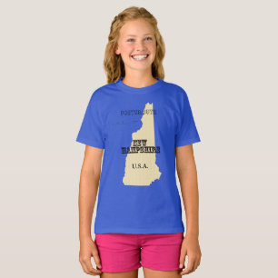 T-shirt - New Hampshire Map with City