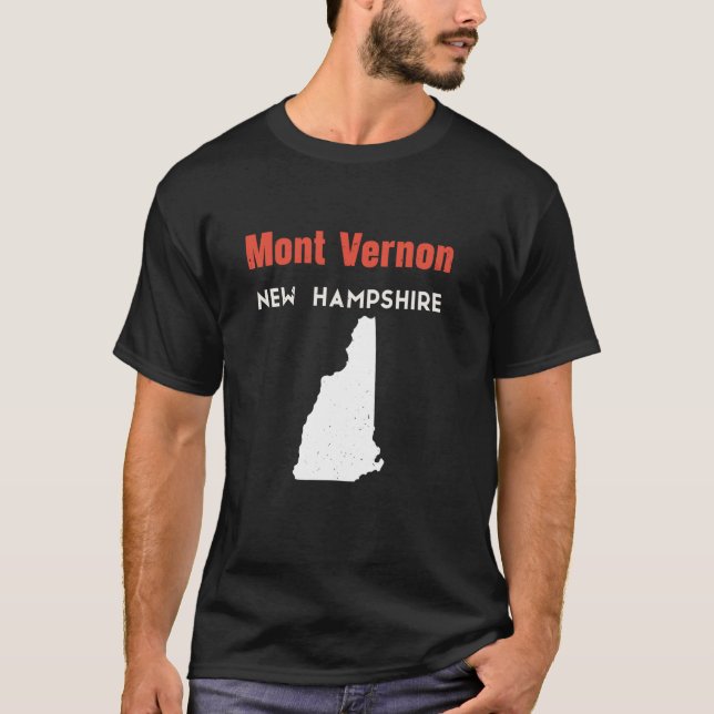 T-shirt New Hampshire USA State America Travel Mont Vernon (Devant)