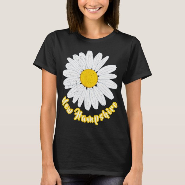 T-shirt New Hampshire Vacation Flower Meadow Daisy Petals  (Devant)