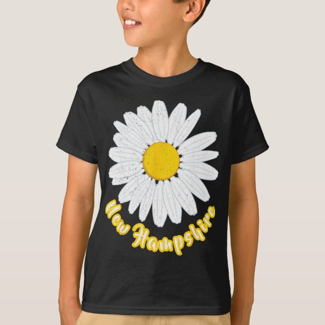 T-shirt New Hampshire Vacation Flower Meadow Daisy Petals  (Devant)
