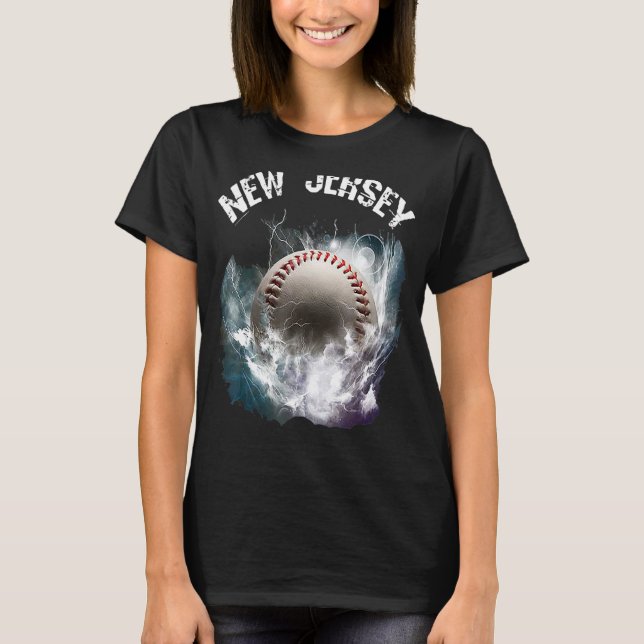 T-shirt New Jersey Baseball Retro (Devant)