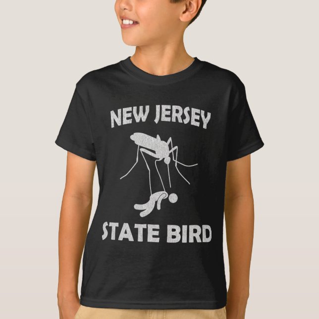 T-shirt New Jersey Mosquito State Bird Funny Outdoors  (Devant)