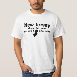 T-SHIRT NEW JERSEY 'OÙ LES FAIBLES SONT TUÉS ET EATEN